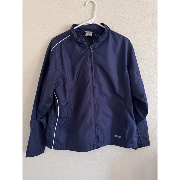 Reebok Other - Vintage Reebok Windbreaker Jacket Men Large Navy Blue Mesh Lined Water Resistant